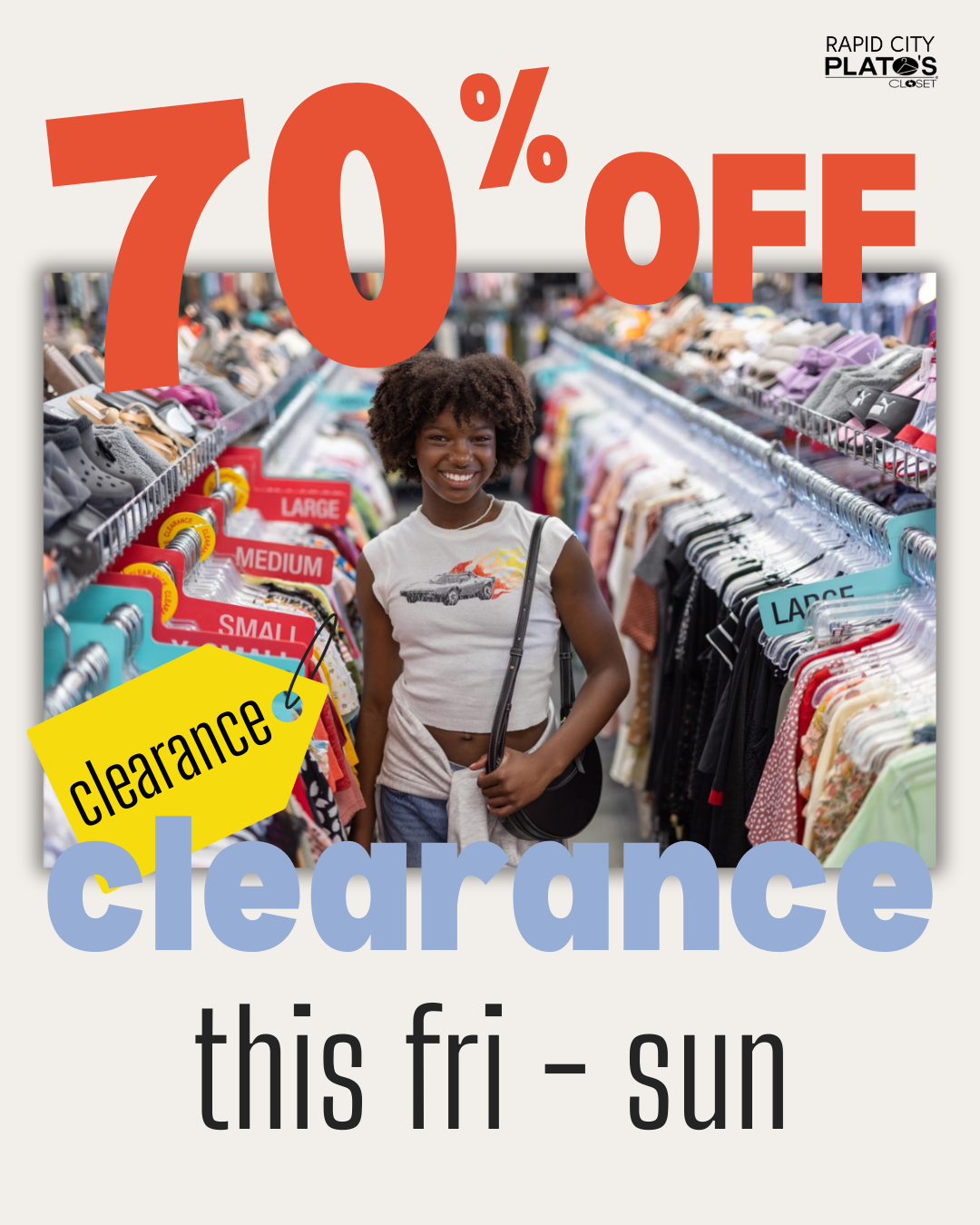 70% Off Clearance this Friday through Sunday